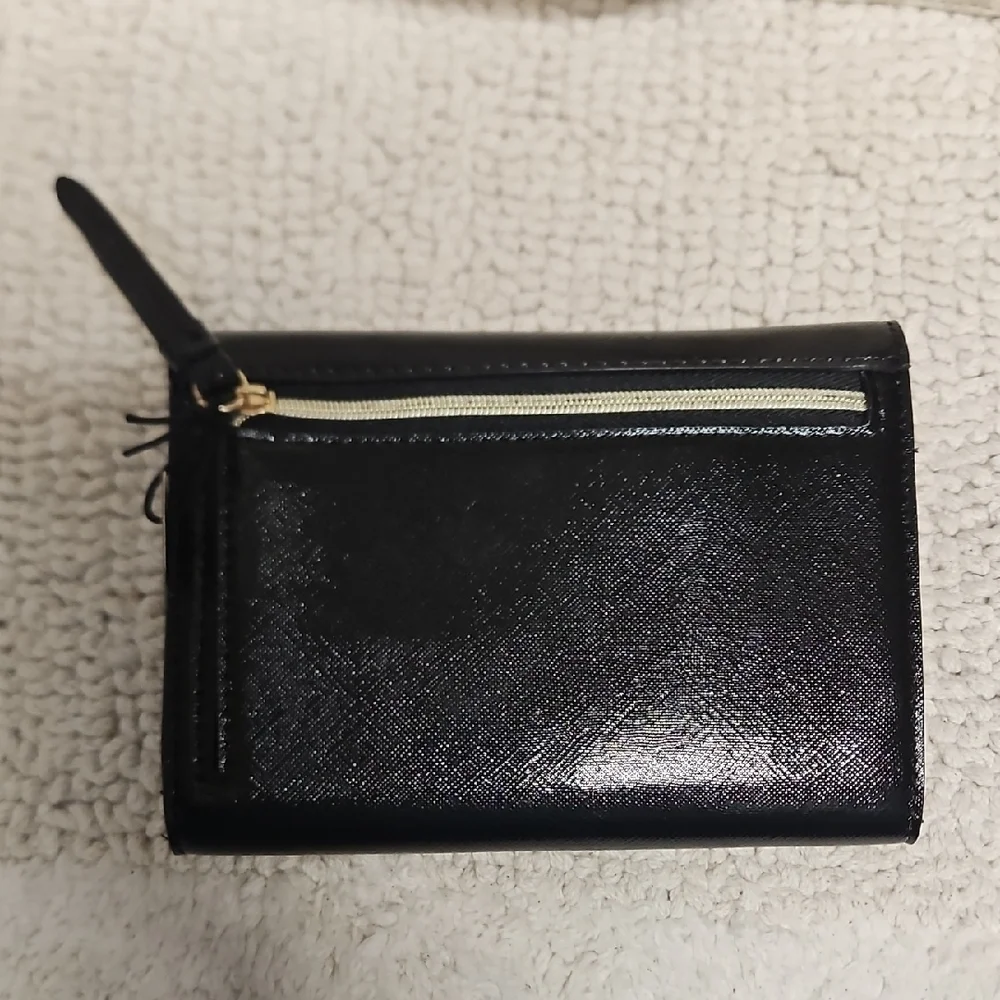 Victoria's Secret Black Wallet with Gold Logo Heart - Picture 2 of 3